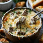 easy soup recipes : Philly Cheese Steak Soup Recipe: Comfort in a Bowl