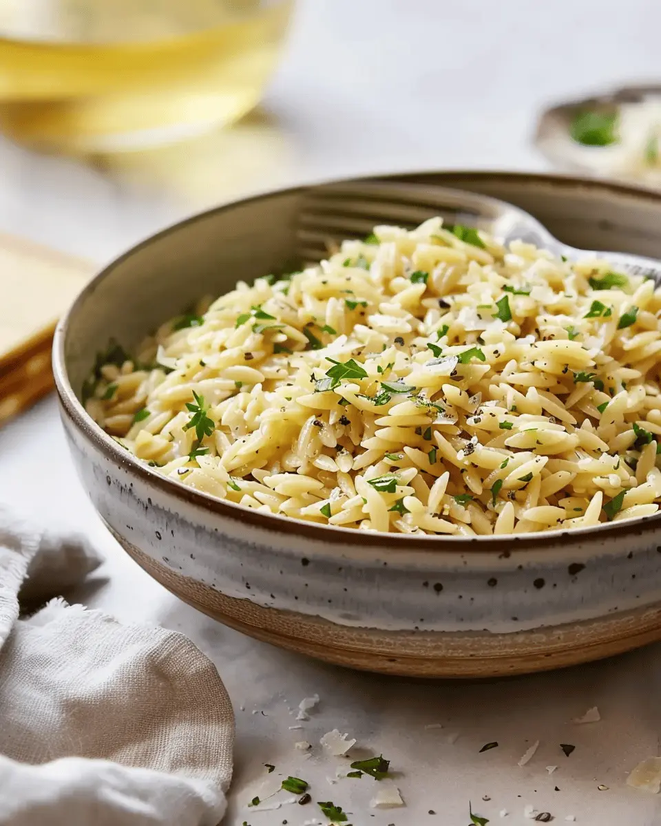 Easy Side Dishes: Irresistible Parmesan Garlic Orzo Recipe