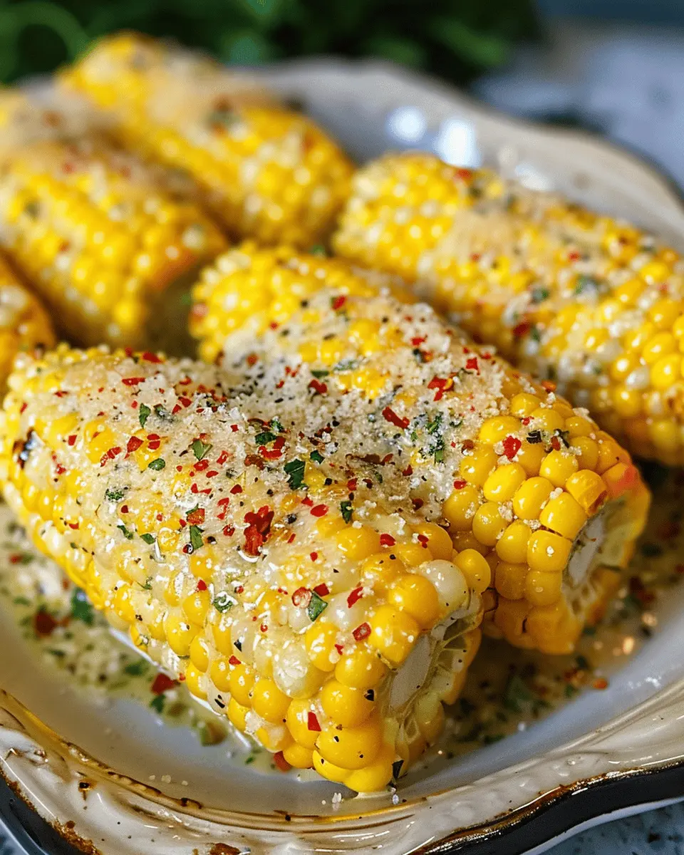Easy Side Dishes: Indulgent Garlic Parmesan Corn On The Cob