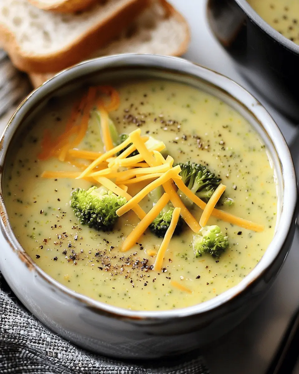 easy soup recipes: Heartwarming Broccoli Cheddar Soup with Turkey Bacon