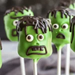 Easy Halloween food ideas : Frankenstein Cake Pops