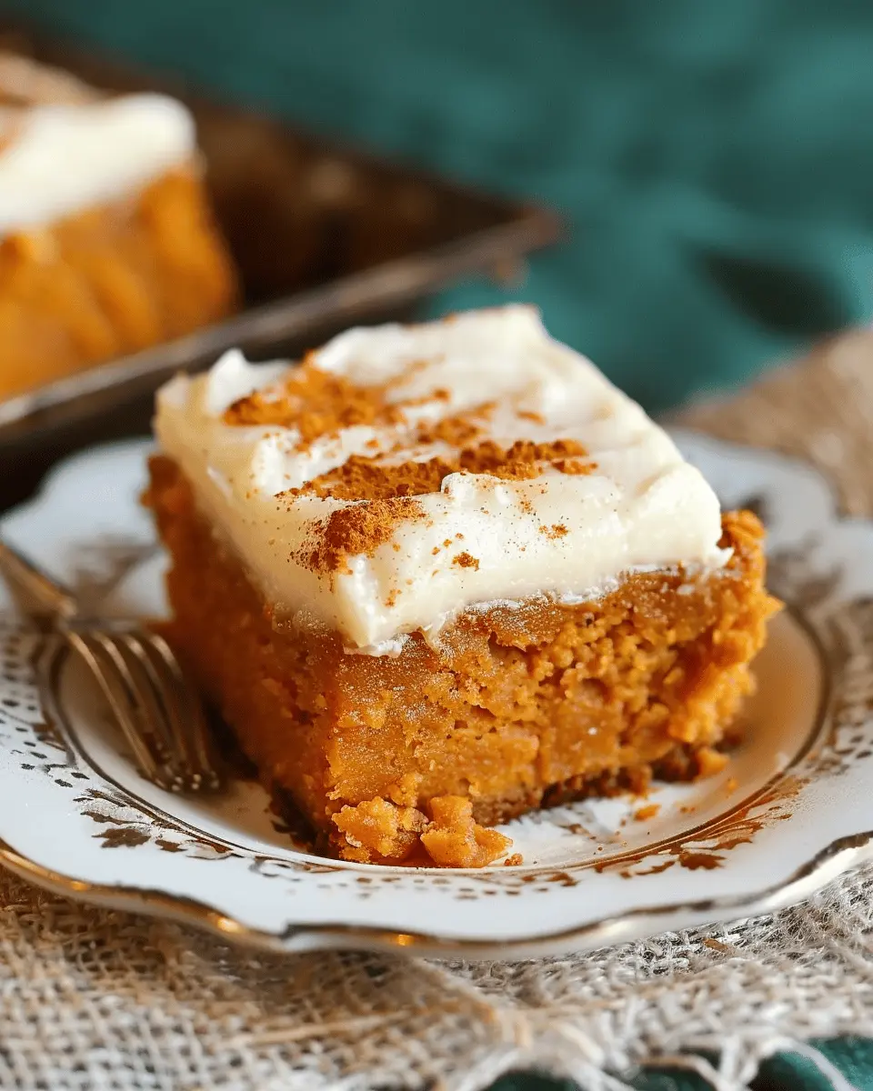 Quick Recipe Ideas: Indulgent Pumpkin Bars with Cream Cheese Frosting