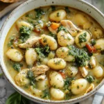 easy soup recipes : Chicken Pesto Gnocchi Soup