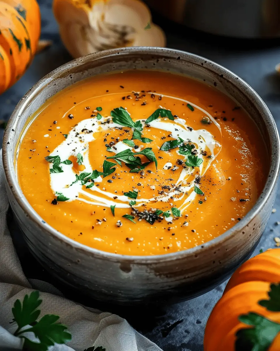 Pumpkin Soup Delight: Easy, Creamy Recipe with Turkey Bacon