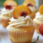 Irresistibly Moist Honey Peach Cream Cheese Cupcakes