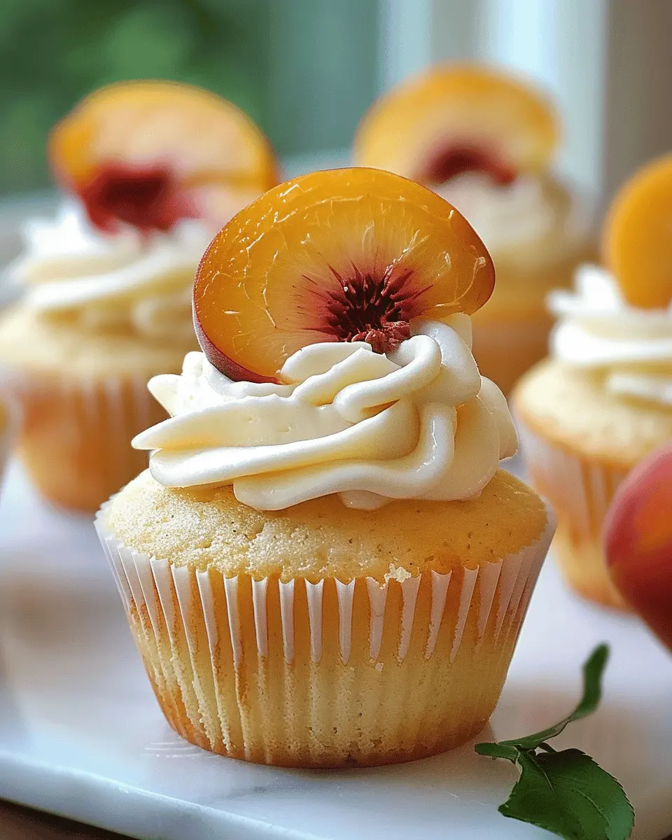 Honey Peach Cream Cheese Cupcakes: Irresistibly Moist Delight