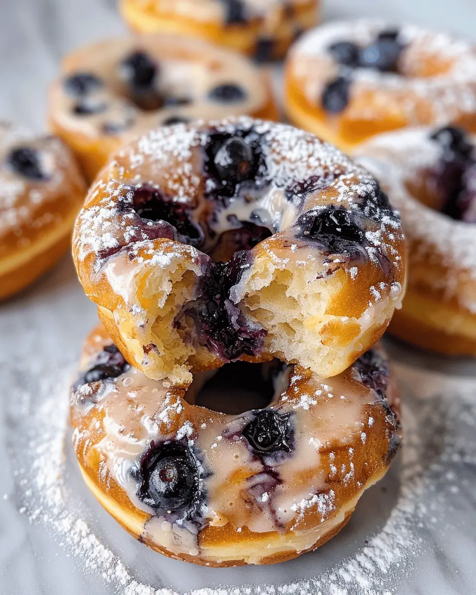 breakfast ideas: Indulgent Baked Blueberry Donuts Recipe