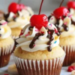 Banana Split Cupcakes