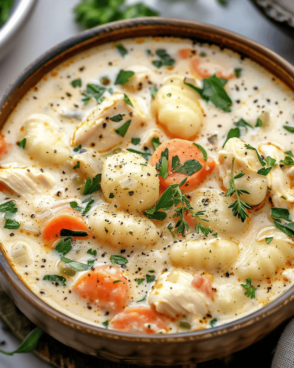 easy soup recipes: Heartwarming Chicken Gnocchi Soup for Cozy Nights