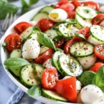 Easy SIDE DISHES : Cucumber Caprese Salad