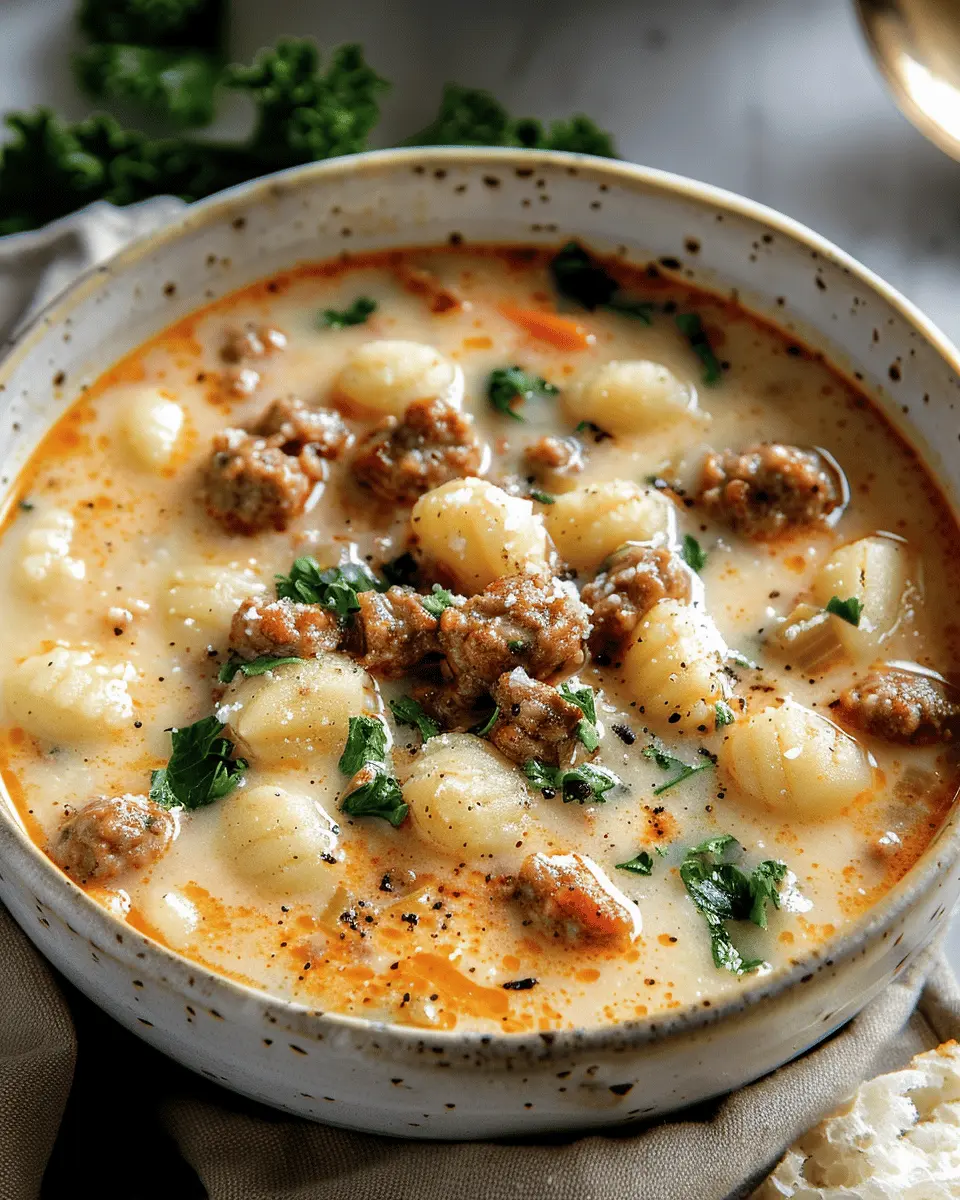 Easy Soup Recipes: Indulgent Creamy Italian Sausage Gnocchi Soup