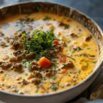 easy soup recipes : Cheeseburger Soup