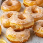 breakfast ideas : Lemon Glazed Air Fryer Donuts