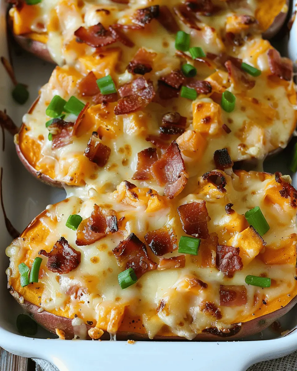 Sweet Potato Recipes: Indulgent Cheesy Mississippi Mud Potatoes