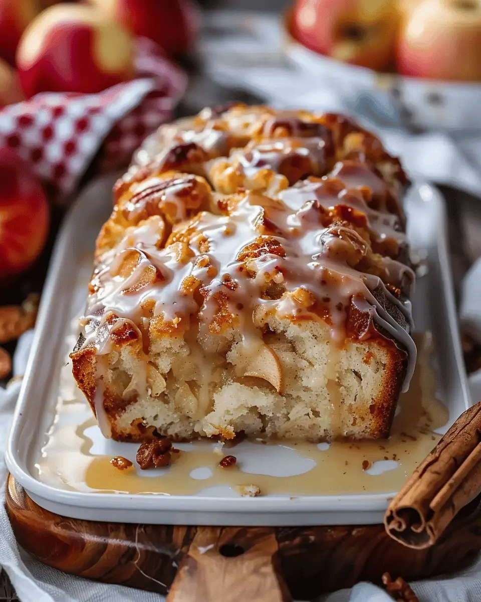 breakfast ideas: Indulgent Amish Apple Fritter Bread Recipe