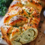 Swirled Garlic Herb And Cheese Bread
