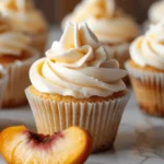Honey Peach Cupcakes with Cream Cheese Bliss
