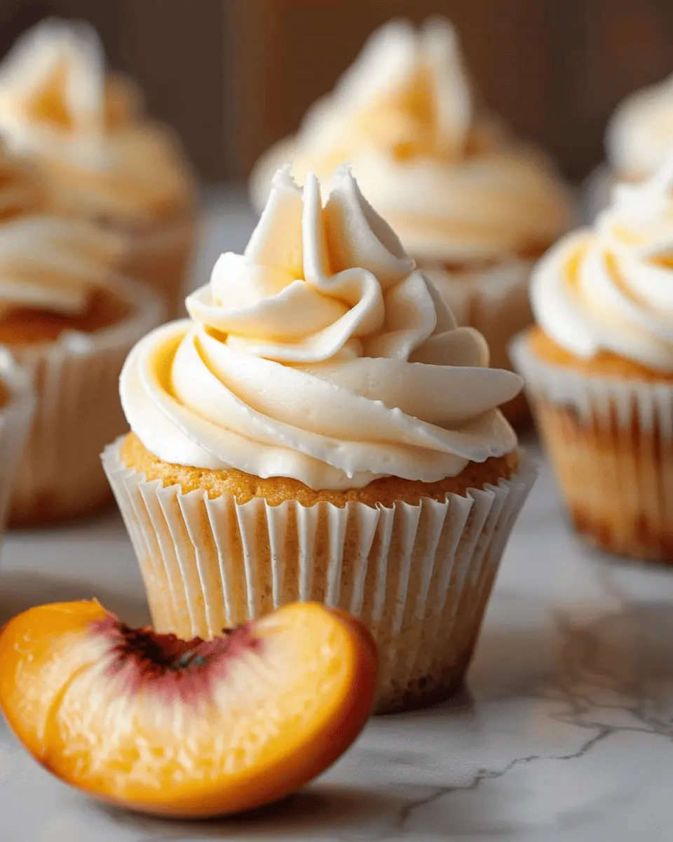 Honey Peach Cupcakes: Indulgent Cream Cheese Bliss Delight