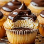 Easy Boston Cream Cupcakes