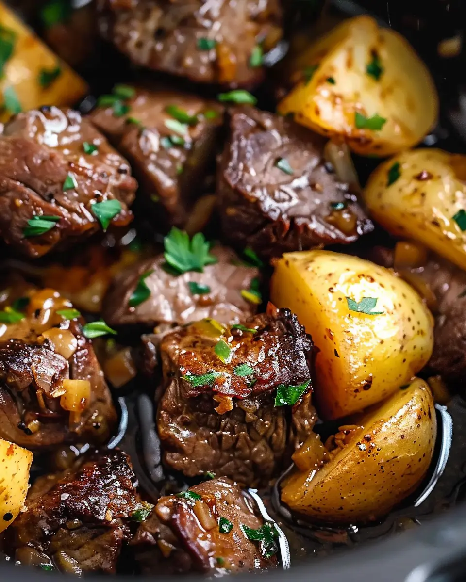 Slow Cooker Garlic Butter Beef Bites: Easy Comfort Food Delight