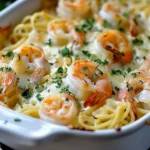 Shrimp Scampi Pasta Bake