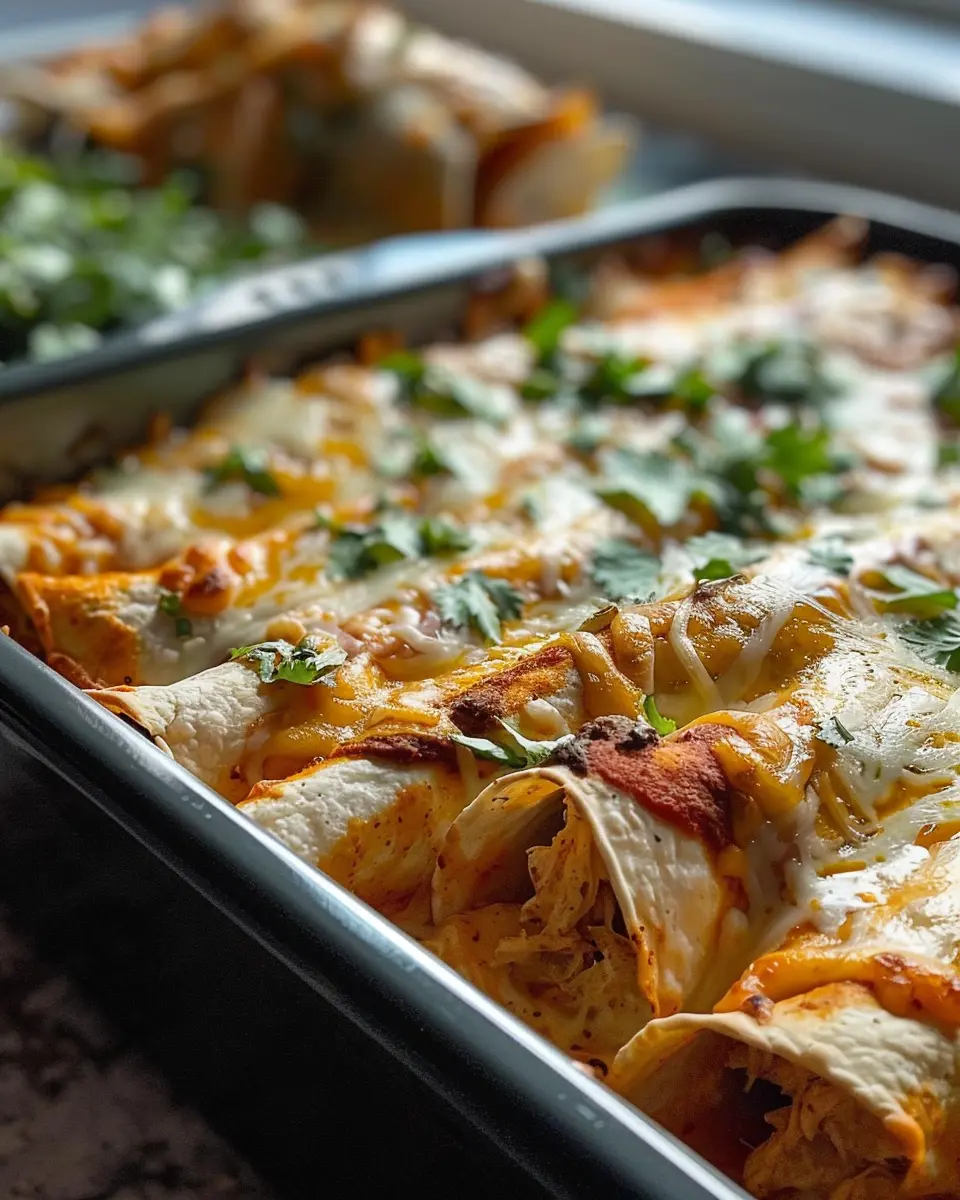 38g Protein Chicken Enchiladas: Easy & Dreamy White Sauce Delight