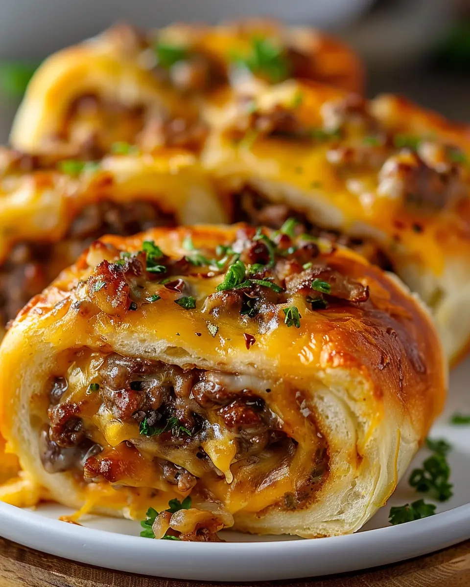 Garlic Butter Cheeseburger Rollups: Indulgent Family Favorite
