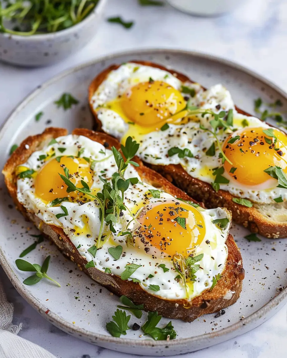 breakfast ideas Smashed 7-Minute Eggs on Toast with Turkey Bacon