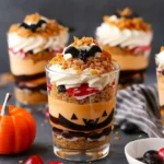 No‑Bake Halloween Cheesecake Parfaits