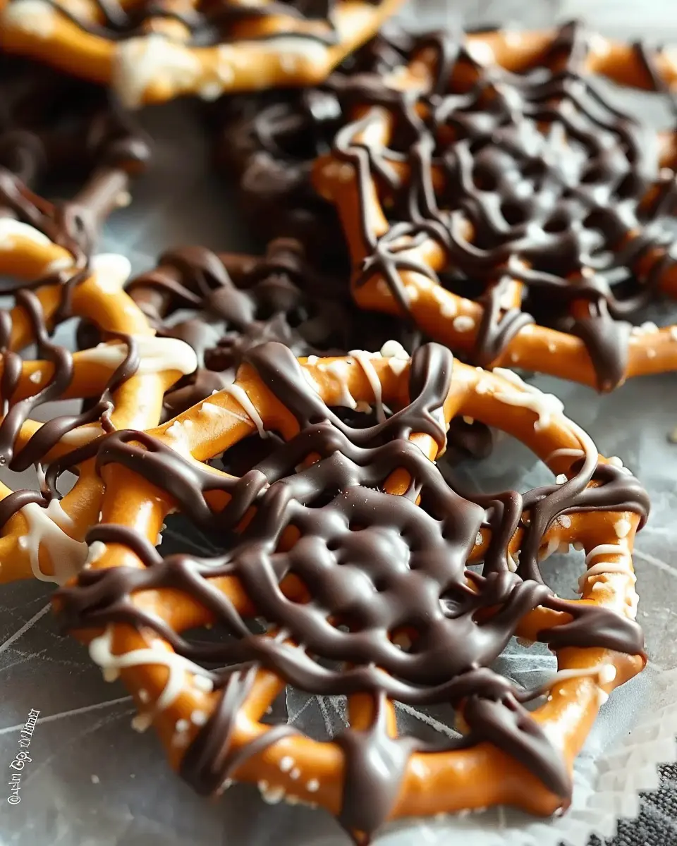 Halloween Chocolate Pretzel Spider Webs: Easy and Spooky Treats