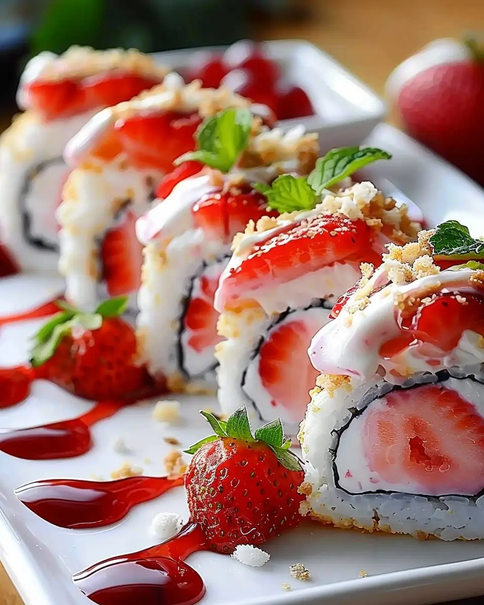 Creative Cute Strawberry Shortcake Sushi Roll: Easy Dessert Delight