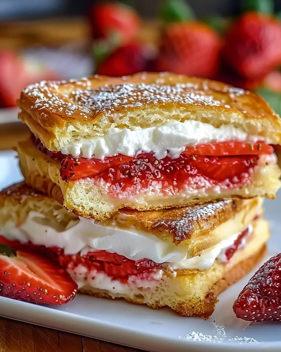 Fried Strawberry Cheesecake Sandwiches: A Scrumptious Indulgence