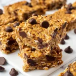 breakfast ideas : Oatmeal Peanut Butter Chocolate Chip Bars