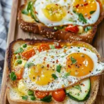 breakfast ideas : Egg Toast with Vegetables (Healthy Breakfast Recipe)