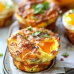 breakfast ideas : Muffin Tin Baked Eggs