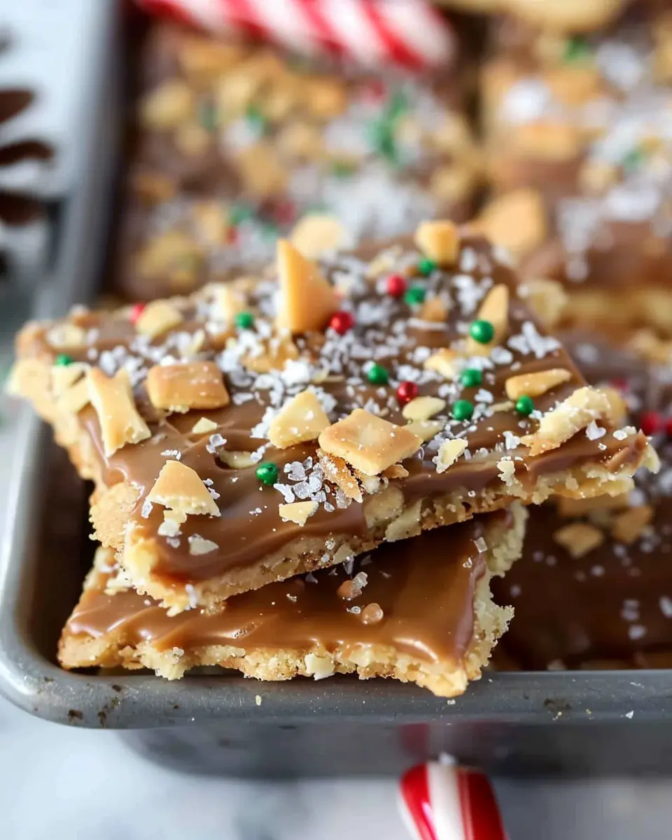 Christmas Cookie Recipes Holiday: Easy Cracker Toffee Cookies Delight