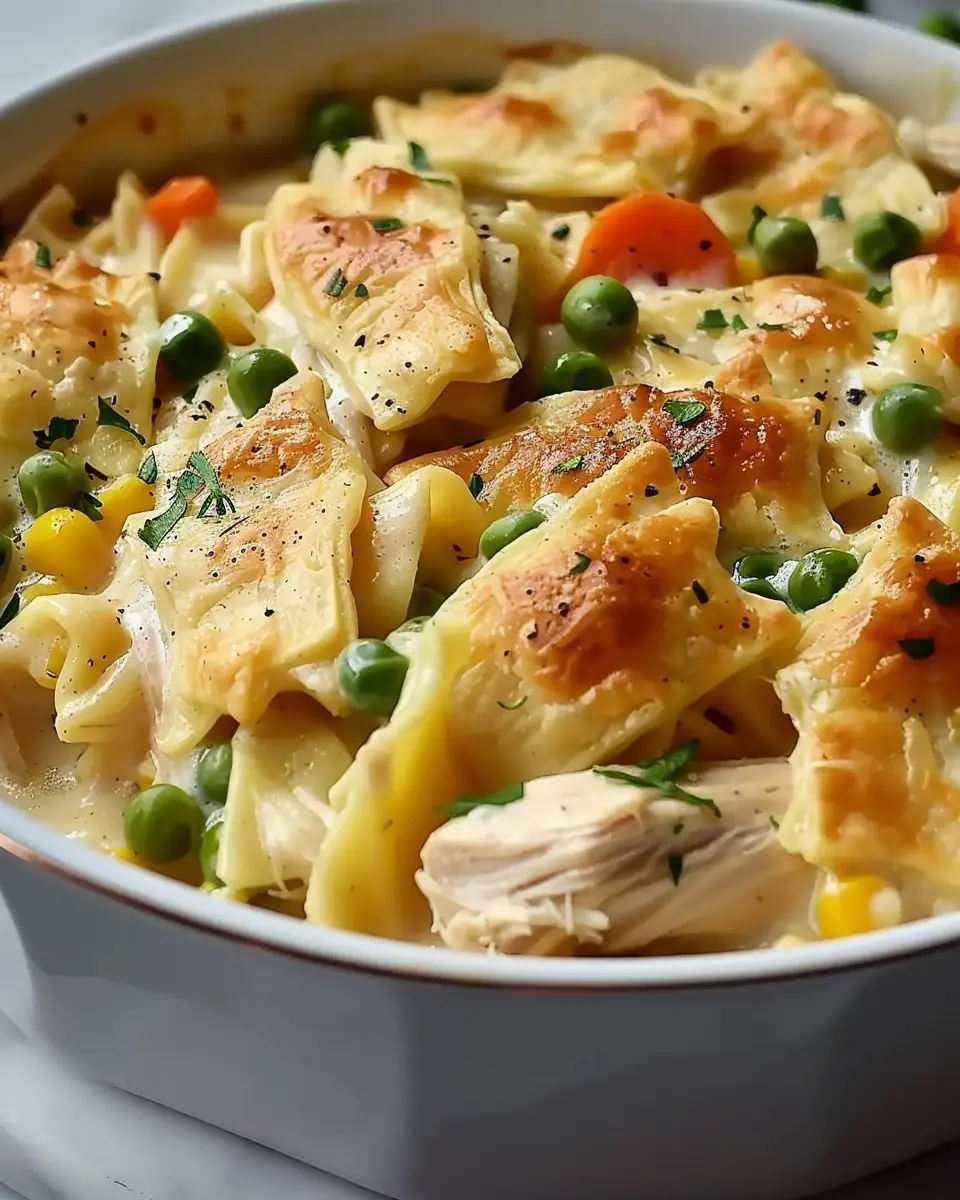 Quick Chicken Pot Pie Pasta Recipe – Easy Comfort Food Delight
