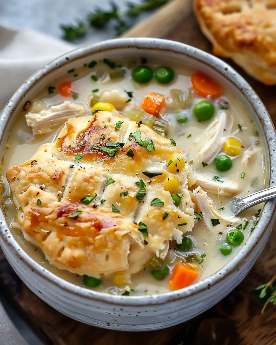 Chicken Pot Pie Soup: The Best Cozy Meal with Turkey Bacon