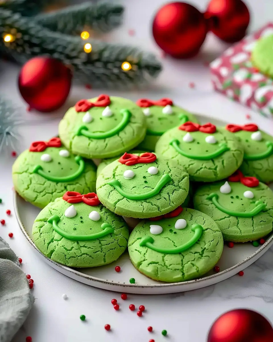 Christmas Cookie Recipes Holiday: Easy Sweet Grinch Sugar Cookies