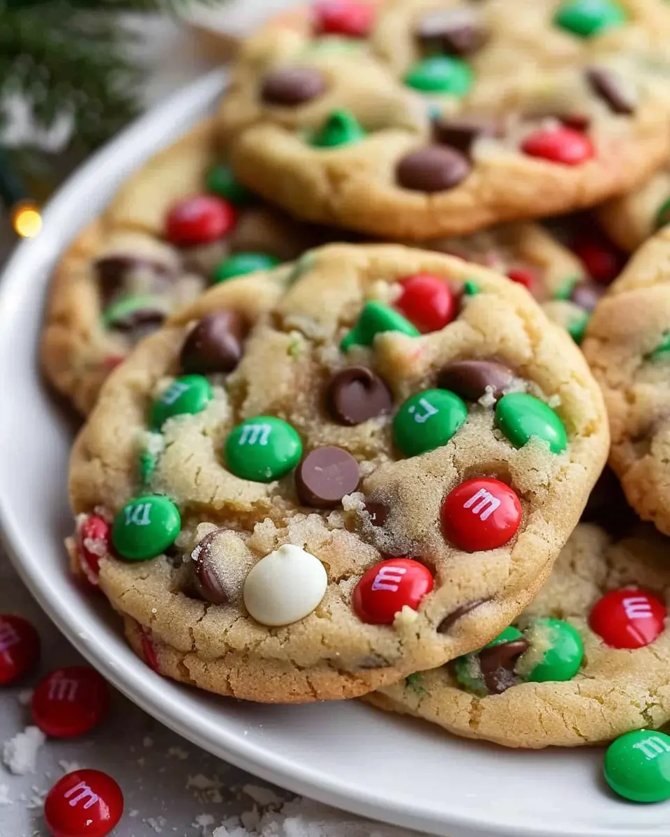 Christmas M&amp;m’s Chocolate Chip Cookies: The Best Holiday Treats