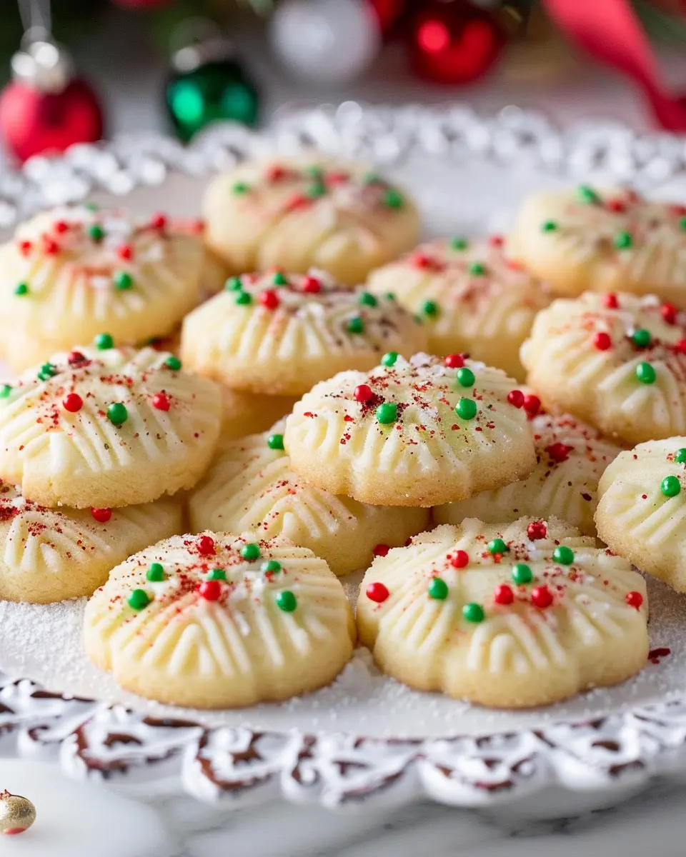 Christmas Cookie Recipes Holiday: Best Whipped Shortbread Cookies
