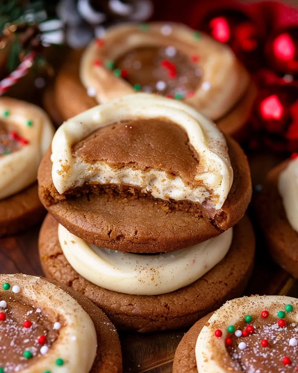 Christmas Cookie Recipes Holiday: Indulgent Gingerbread Cheesecake Cookies