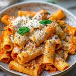 Creamy Tomato Garlic Rigatoni Pasta Recipe