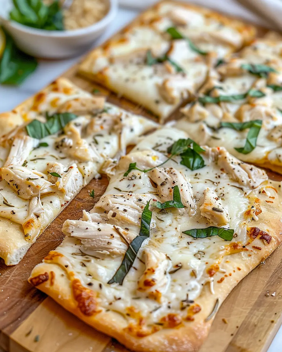 Chicken Alfredo Flatbread: Easy &amp; Indulgent Homemade Delight