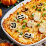 Halloween Buffalo Chicken Dip (Boo-ffalo Dip)