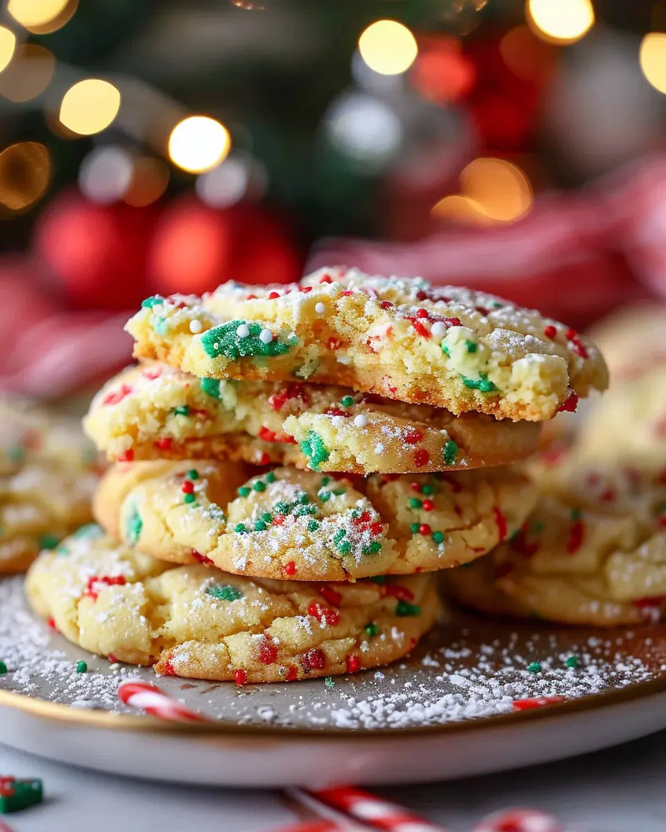 Christmas cookie recipes holiday: Best Quick Gooey Butter Cookies