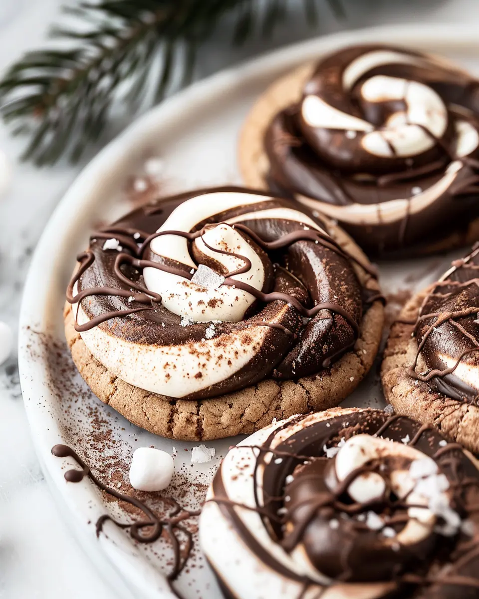 Christmas Cookie Recipes Holiday: Indulgent Chocolate Marshmallow Swirl Cookies in 50 Minutes