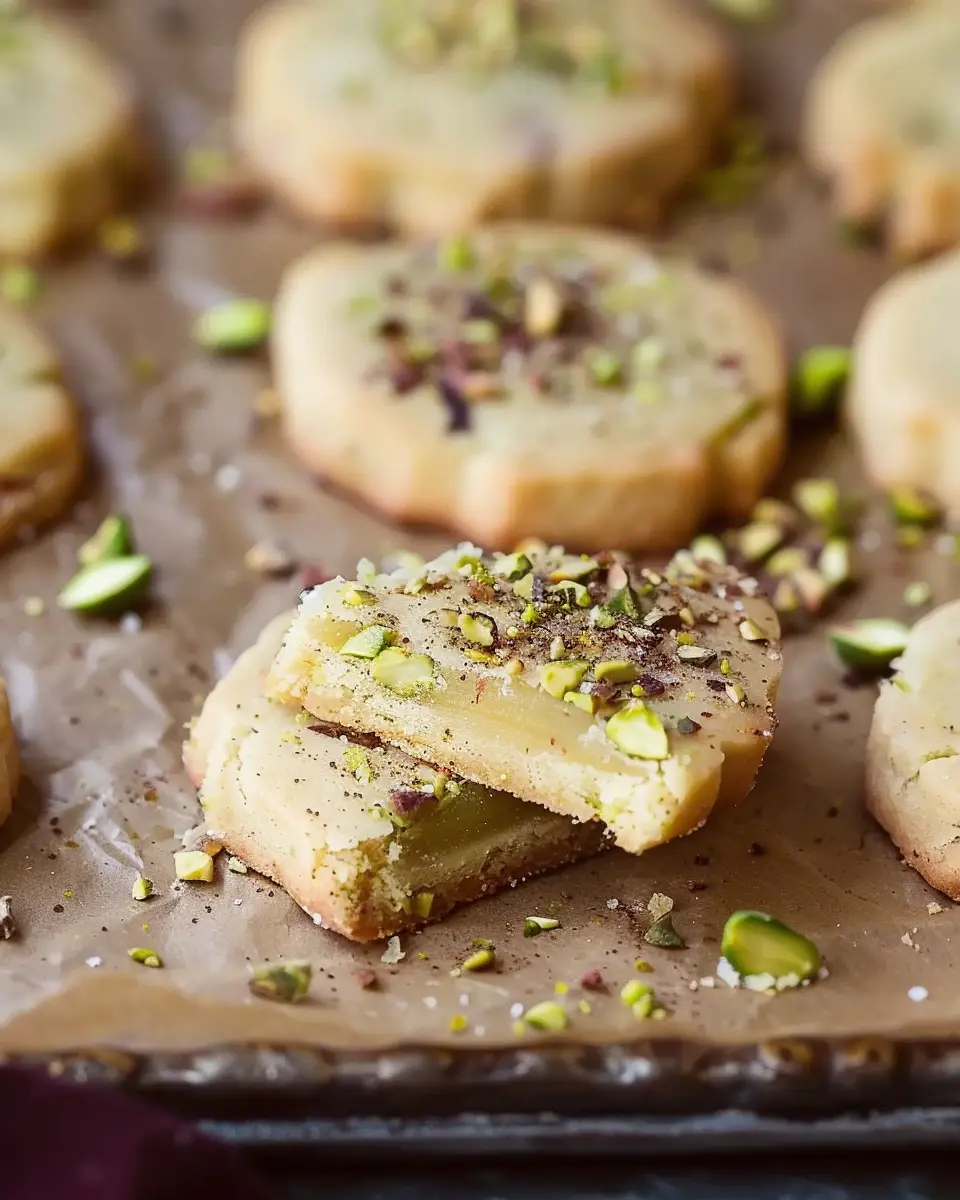 Christmas Cookie Recipes Holiday: Easy Pistachio Shortbread Cookies