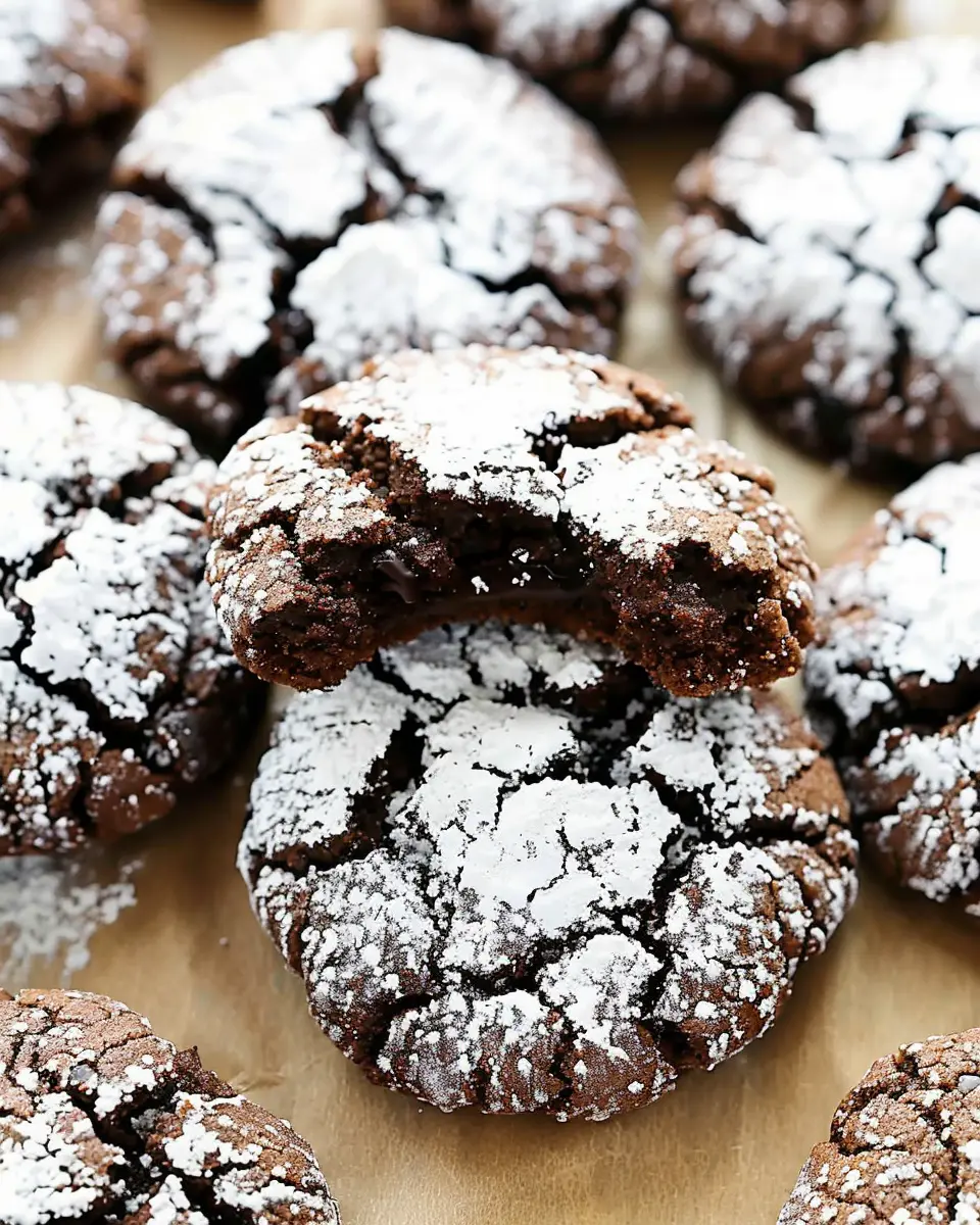 Soft Gingerbread Cookies: The Indulgent Double Chocolate Crinkle Delight