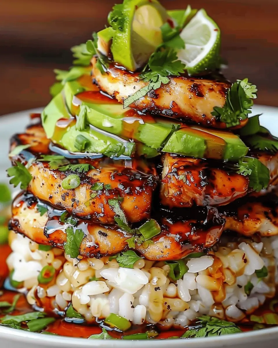Tangy Honey Lime Chicken Avocado Rice Stack That Delights You